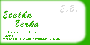 etelka berka business card